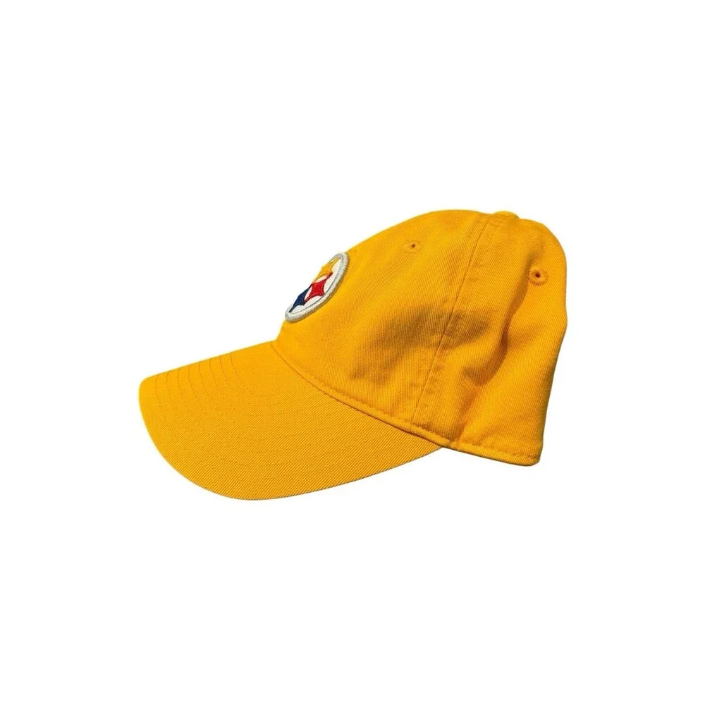 Pittsburgh Steelers Strapback Dad Hat NFL Embroidered Yellow Cap